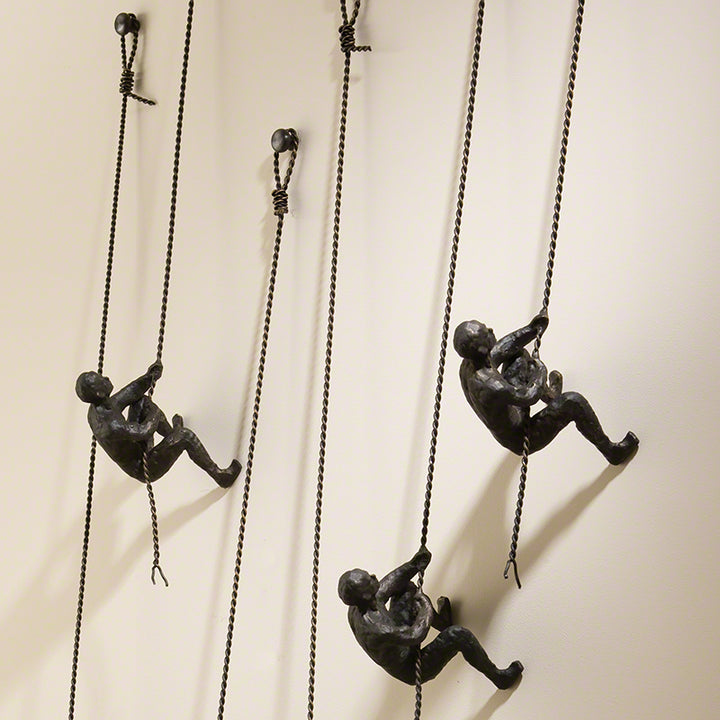 Set of 3 Climbing Man - Wall Mounted