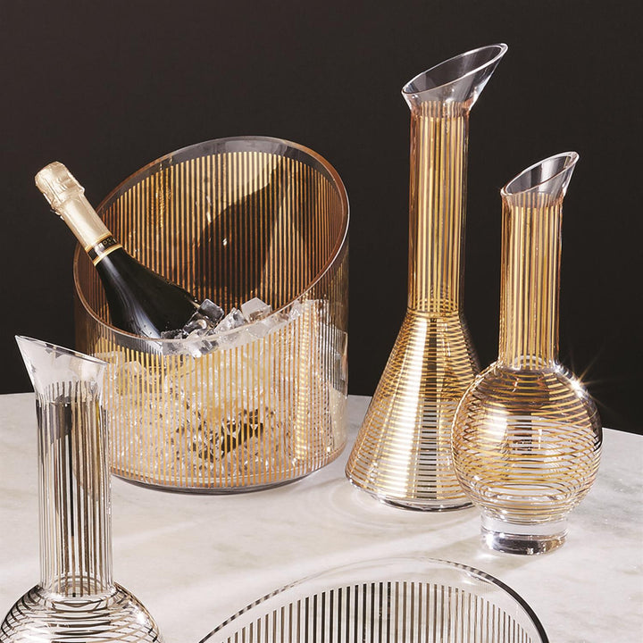 Gold Stripe Wine Decanter - Cone