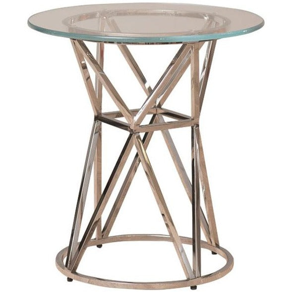 Aquarius Apex Accent Table with glass top
