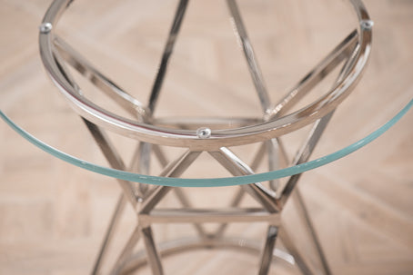 Aquarius Apex Accent Table with glass top