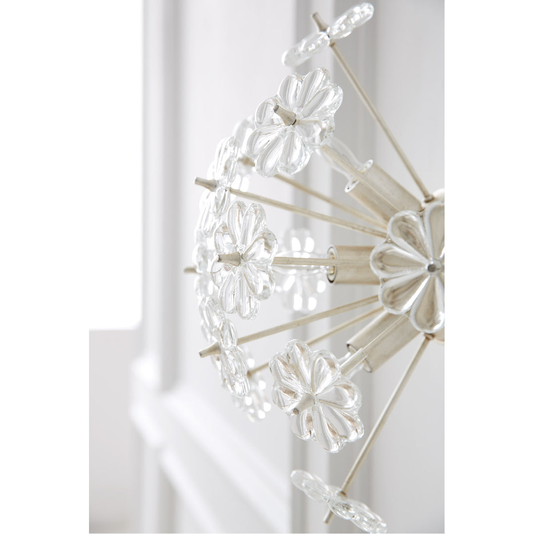 AERIN Lynn 3 Light 12 inch Burnished Silver Leaf Wall Light