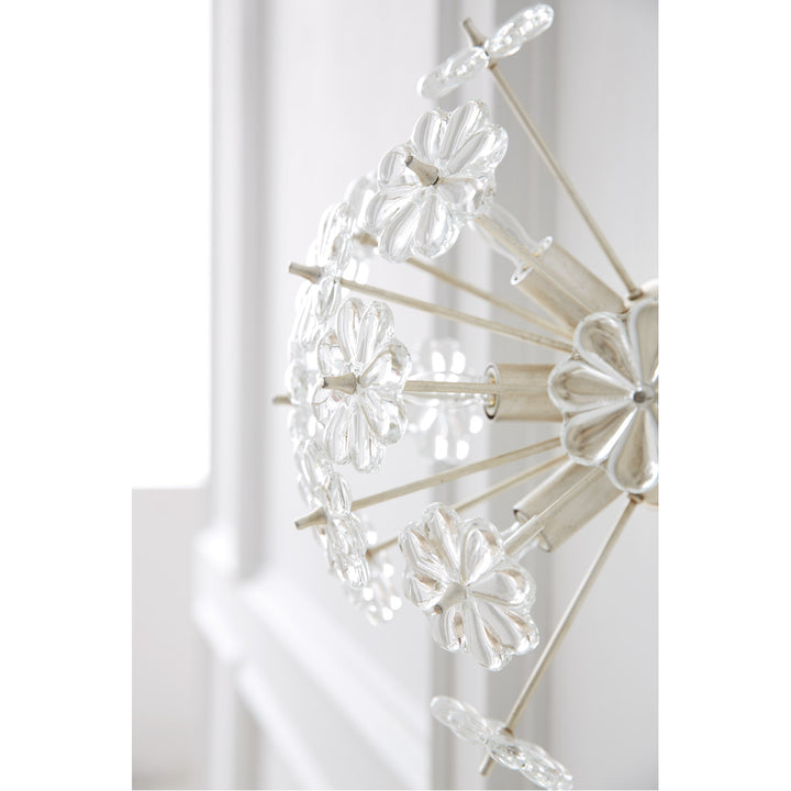 AERIN Lynn 3 Light 12 inch Burnished Silver Leaf Wall Light