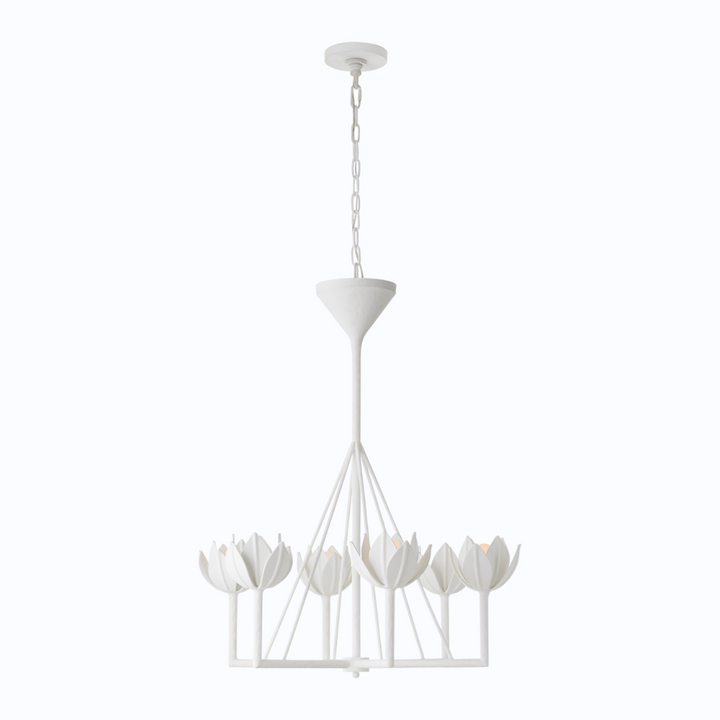 Alberto Small Single Tier Chandelier in Plaster White