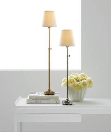Bryant Table Lamp in Polished Nickel with Natural Paper Shade