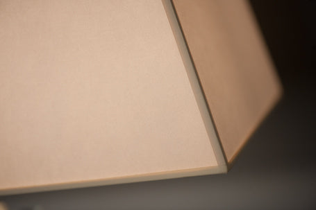 Ring Form Large Table Lamp in Crystal with Natural Paper Shade