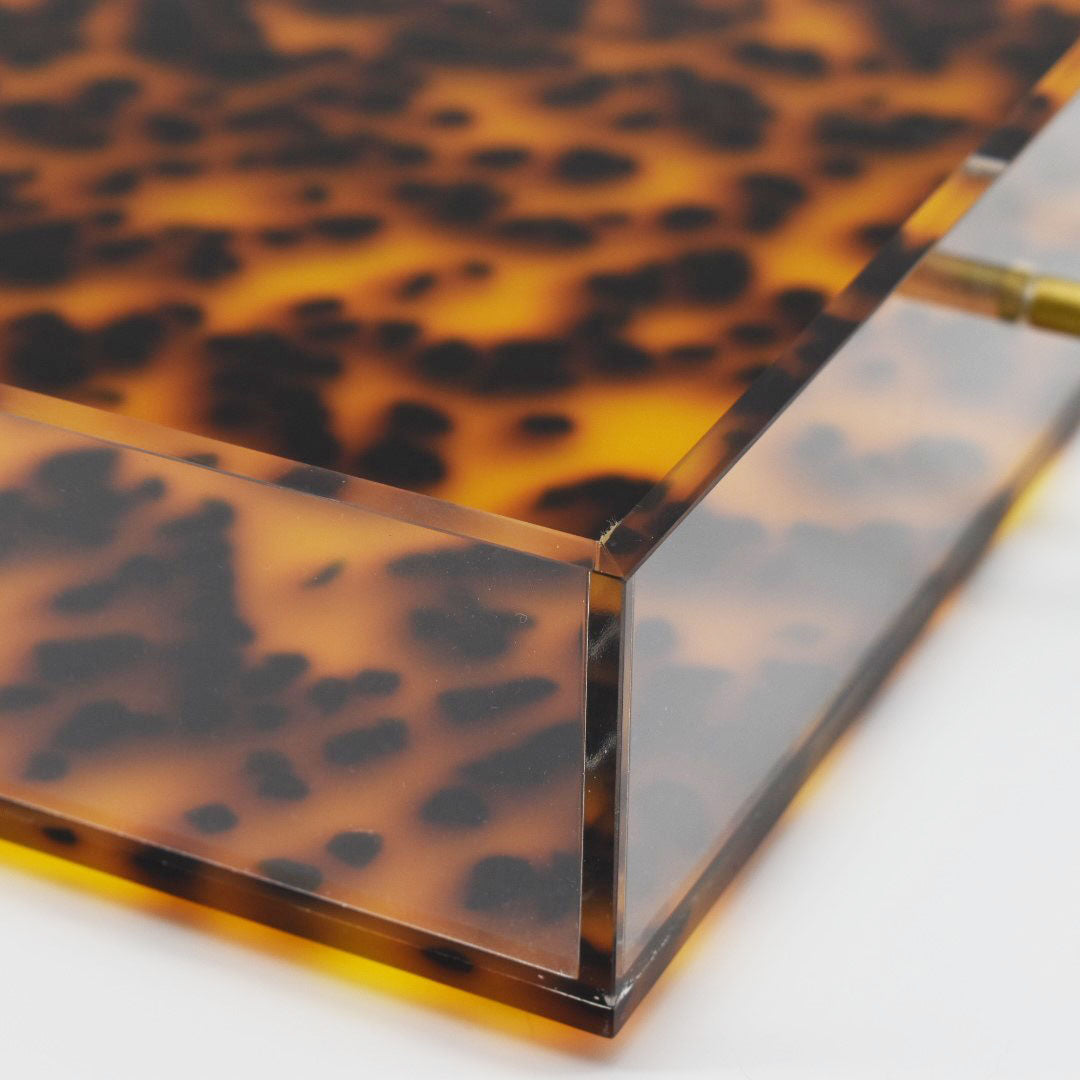 Tortoise Shell Lucite Tray