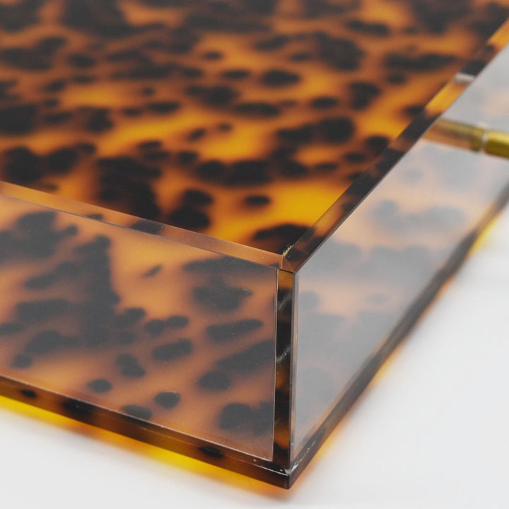 Tortoise Shell Lucite Tray