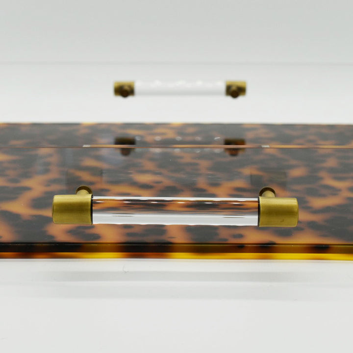 Tortoise Shell Lucite Tray