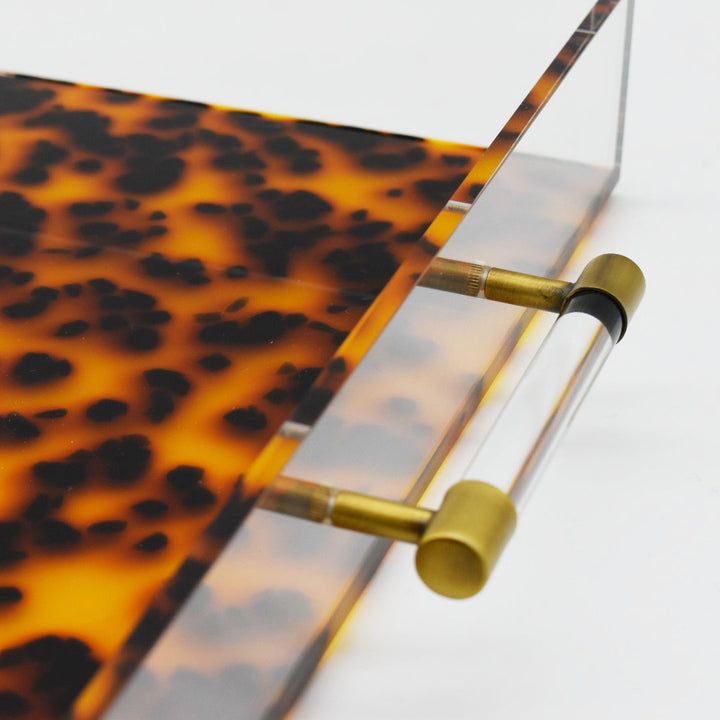 Tortoise Shell Lucite Tray