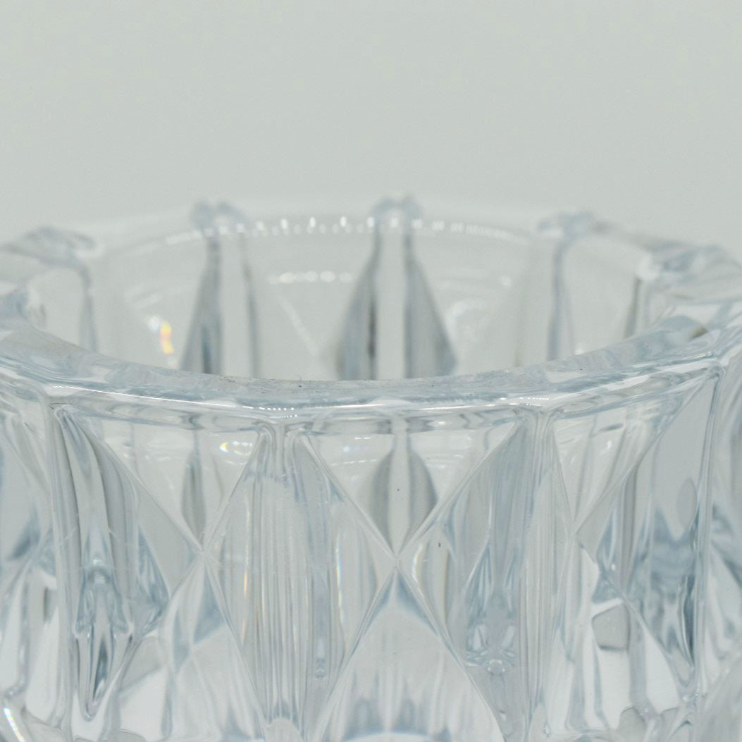 William Crystal Faceted Vase