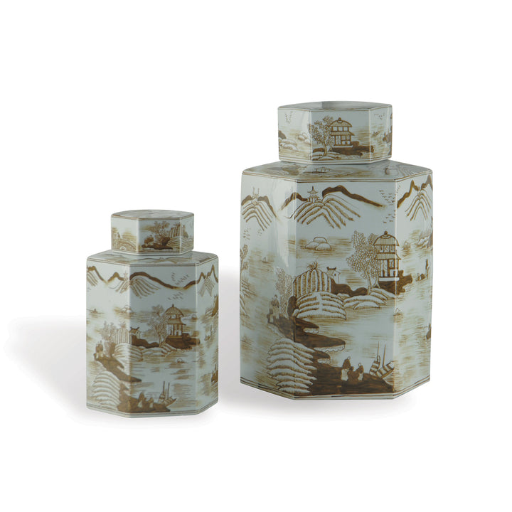 Canton Brown Jar - Large
