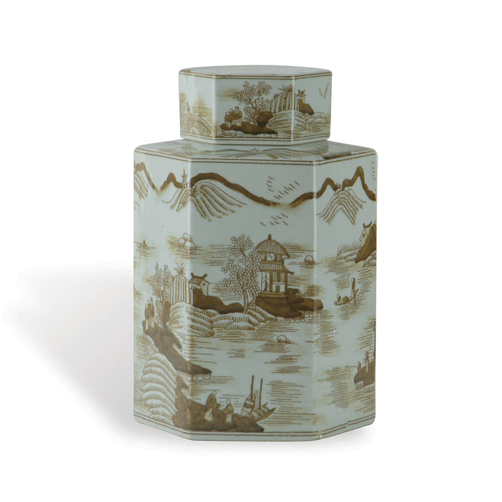 Canton Brown Jar - Large