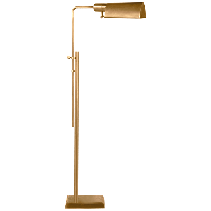 Pask Pharmacy Floor Lamp in Hand-Rubbed Antique Brass